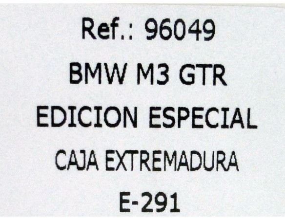 BMW M3 GTR CAJA EXTREMADURA E-291 REF.96049 FLY