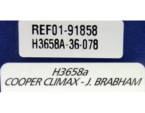 COOPER CLIMAX J.BRABHAM RE.H3658A SUPERSLOT