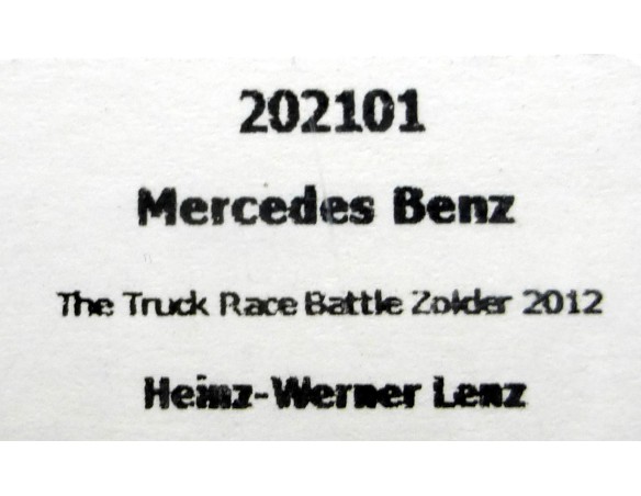 CAMION MERCEDES BENZ THE TRUCK RACE BATTLE ZOLDER 2012 REF.202101 FLY