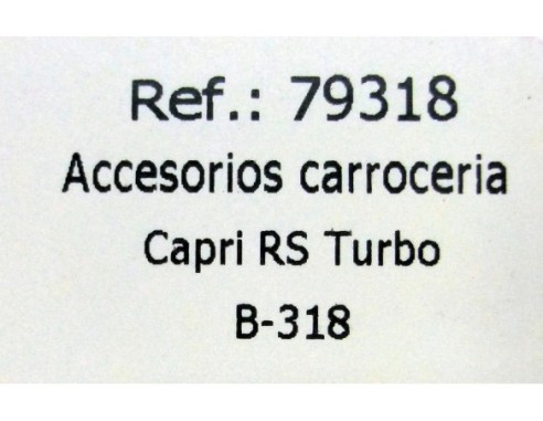 ACCESORIOS CARROCERIAS CAPRI RS TURBO SACHS BLANCO B-318 REF.79318 FLY