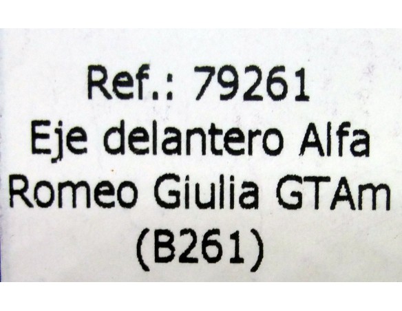 EJE DELANTERO ALFA ROMEO GIULIA GTAM BTAM B261 REF.79261 FLY