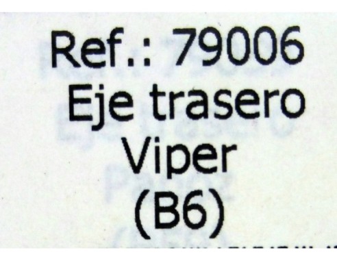 EJE TRASERO VIPER B6 REF.79006 FLY