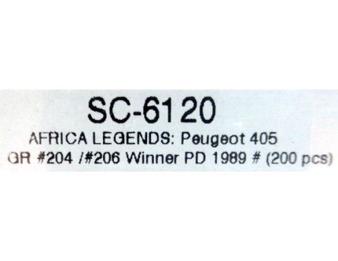 PEUGEOT 405 AFRICA LEGENDS  REF. SC6120 SCALEAUTO