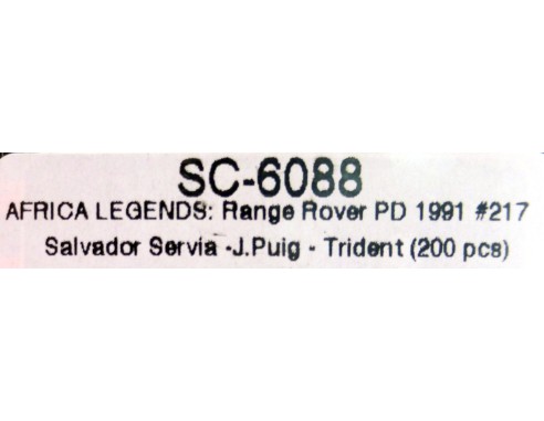 RANGE ROVER PD 1991 TRIDENT AFRICA LEGENDS REF.SC6088 SCALEAUTO