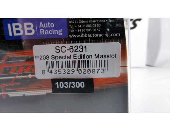 PEUGEOT 208 SPECIAL EDITION MAS SLOT REF. SC-6231 SCALEAUTO