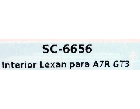 INTERIOR LEXAN PARA A7R GT3 REF.SC6656 SCALEAUTO