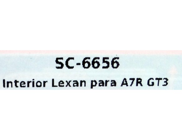 INTERIOR LEXAN PARA A7R GT3 REF.SC6656 SCALEAUTO