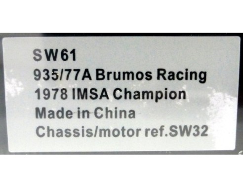 Porsche 935/77A BRUMOS Racing 1978 IMSA Champion REF.SW61 SIDEWAYS