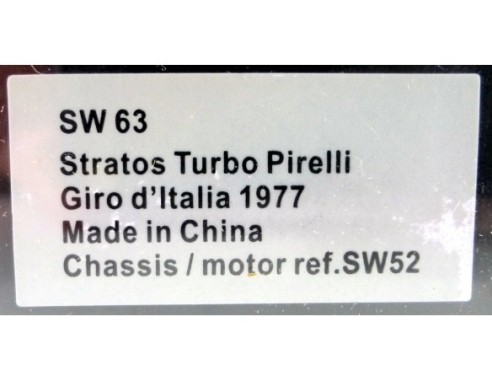 LANCIA STRATOS PIRELLI REF.SW63 SIDEWAYS