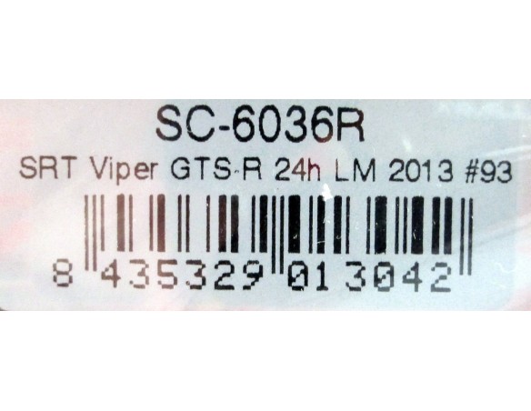 SRT Viper GTS-R -Nº93 24H. Le Mans 2013 REF.SC-6036R SCALEAUTO