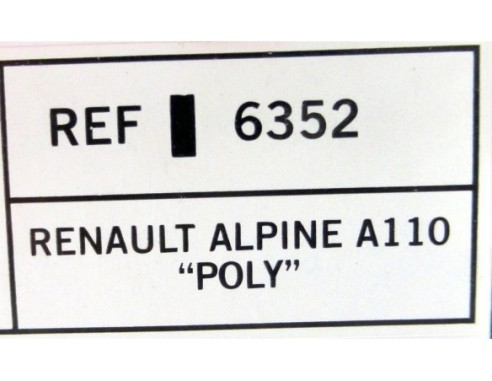 RENAULT ALPINE A110 “”POLY”” REF.6352 TECNITOYS
