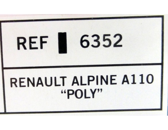 RENAULT ALPINE A110 “”POLY”” REF.6352 TECNITOYS
