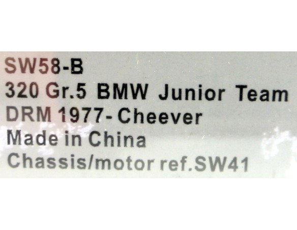 BMW 320 GR.5 BMW Junior Team DRM 1977 No.11 REF.SW58-3 SIDEWAYS