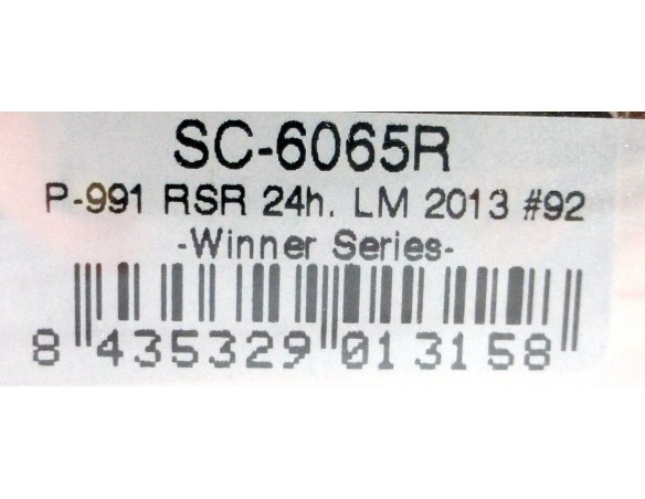 PORSCHE 991 RSR Nº92 24H. LM 2013 REF.SC-6065R SCALEAUTO