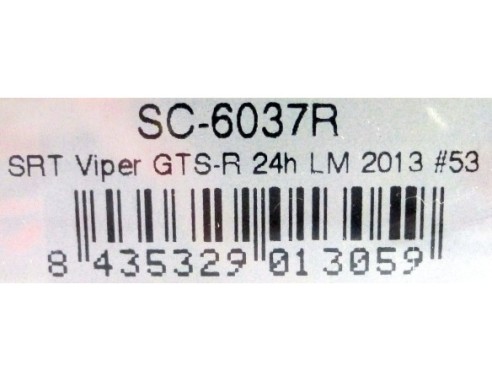VIPER  SRT  GTS-R REF.SC-6037R   Nº53 24H LM 2013 SCALEAUTO