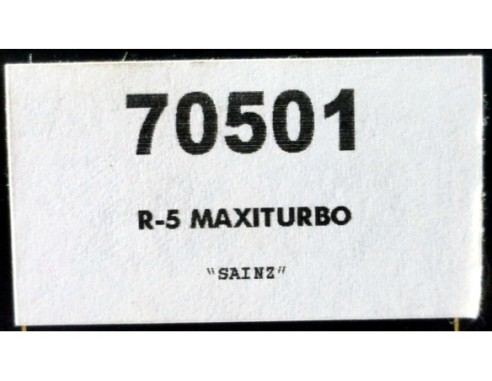 R-5 MAXI TURBO “”SAINZ”” REF.70501 EDICION 1000 u.TEAM SLOT