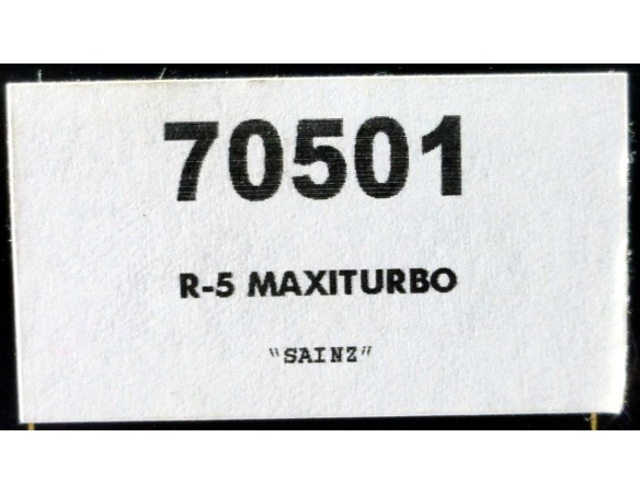 R-5 MAXI TURBO “”SAINZ”” REF.70501 EDICION 1000 u.TEAM SLOT