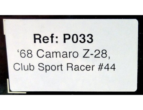 CHEVROLET CAMARO Z-28 CLUB SPORT Nº 4 ROJO 1968 REF.P033 PIONNER