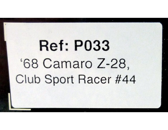 CHEVROLET CAMARO Z-28 CLUB SPORT Nº 4 ROJO 1968 REF.P033 PIONNER