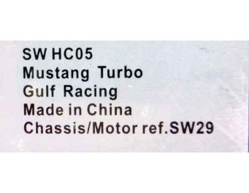 FORD MUSTANG GULF HISTORICAL COLORS  REF.SWHC05 SIDEWAYS
