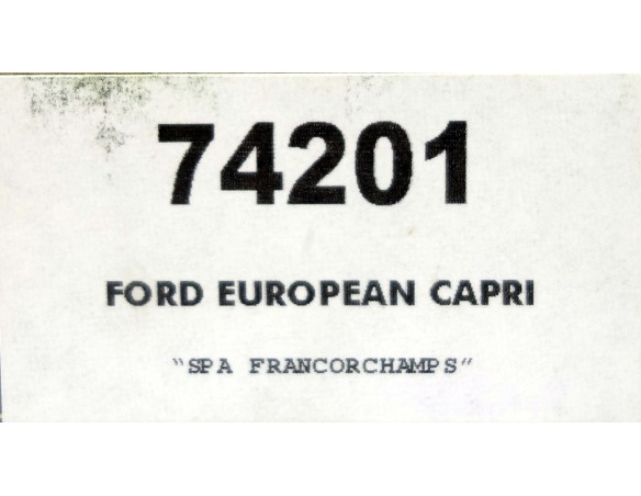 FORD EUROPEAN CAPRI REF.74201 TEAM SLOT