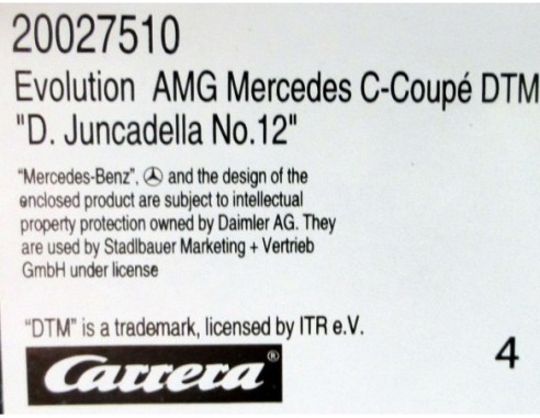 AMG MERCEDES COUPE DTM JUNCADELLA REF.20027510 CARRERA