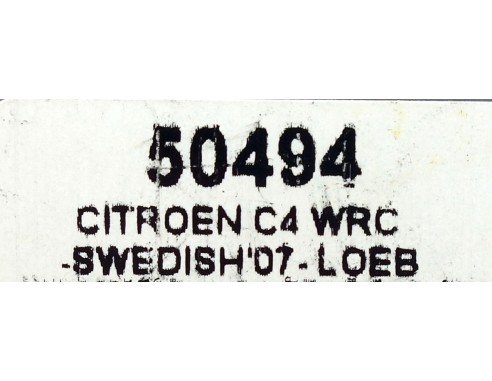 CITROEN C4 WRC SWEDISH 07 LOEB REF.50494 NINCO