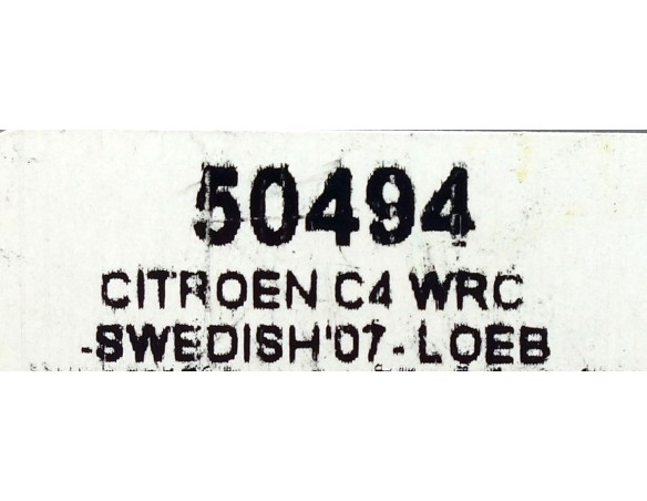 CITROEN C4 WRC SWEDISH 07 LOEB REF.50494 NINCO