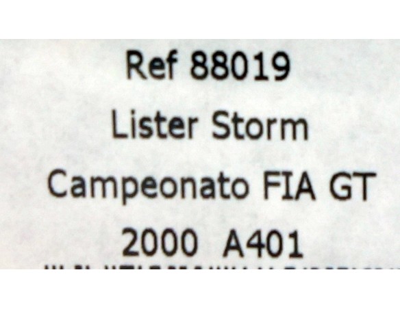 LISTER STORM CAMPEONATO FIA GT 2000 A401 REF.88019 FLY