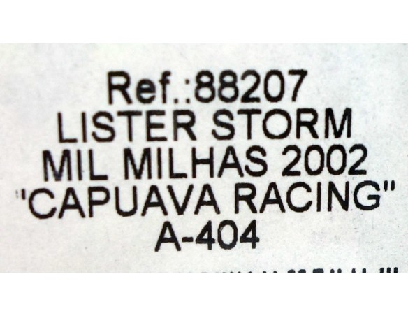LISTER STORM MIL MIHAS 2002 A404 REF.88207 FLY