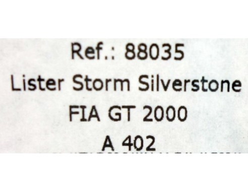 LISTER STORM FIA GT 2000 A40 REF.88035 FLY