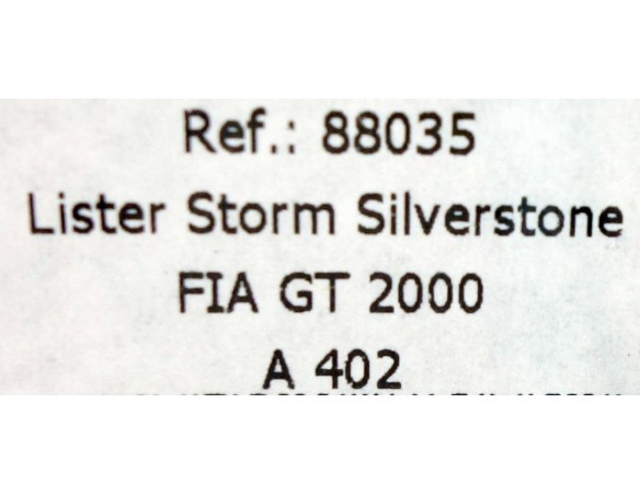 LISTER STORM FIA GT 2000 A40 REF.88035 FLY