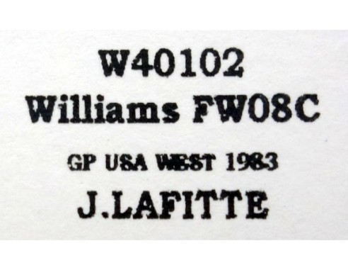 WILLIAMS FW08C GP USA WEST 1983 REF.W40102 FLY