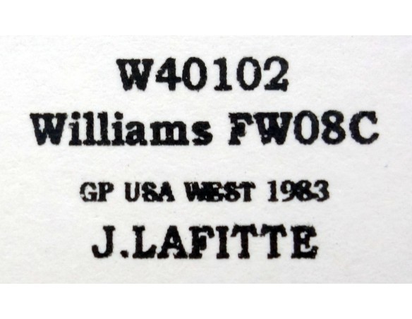 WILLIAMS FW08C GP USA WEST 1983 REF.W40102 FLY