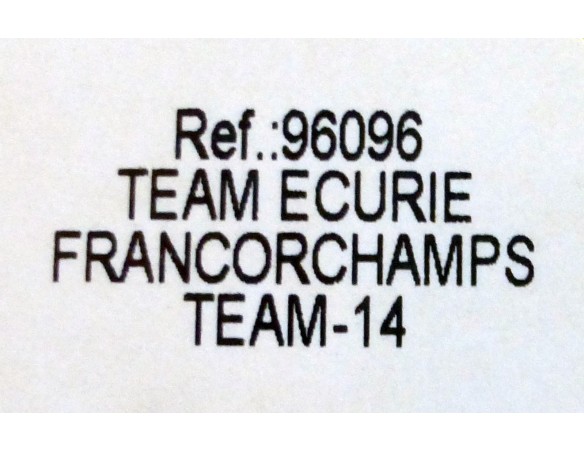 TEAM 14 FERRARI  Team Exurie FRANCORCHANPS Ref. 96096 FLY