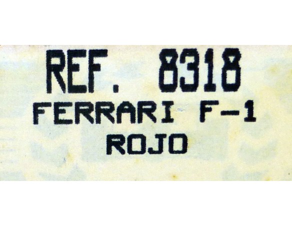 FERRARI F1 ROJO REF.8318 EXIN