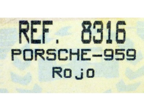 PORSCHE 959 ROJO REF.8316 EXIN