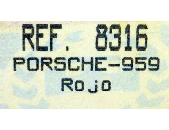 PORSCHE 959 ROJO REF.8316 EXIN