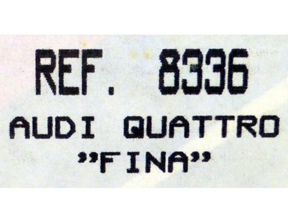 AUDI QUATTRO FINA REF.8336 EXIN