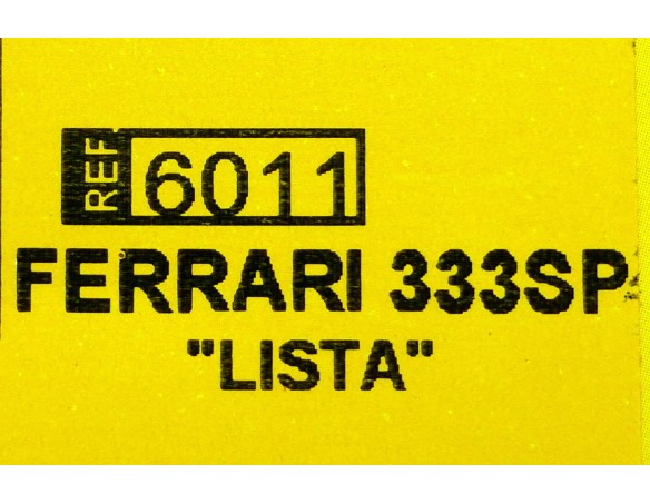 FERRARI 333 SP LISTA REF.6011 TECNITOYS