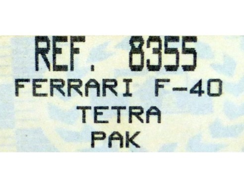 FERRARI F-40 TETRA PAK REF.8355 EXIN