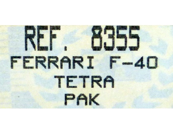 FERRARI F-40 TETRA PAK REF.8355 EXIN