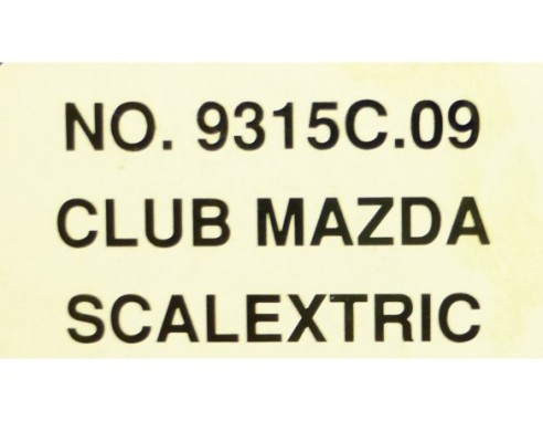 CLUB MAZDA SCALEXTRIC REF.9315C.09  SRS2 TYCO