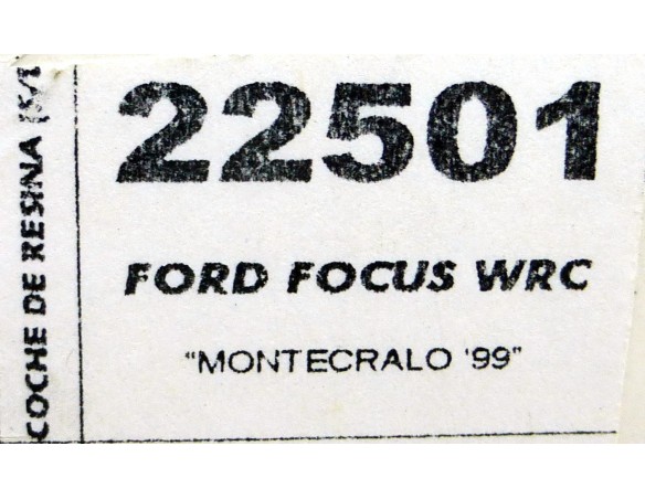 FORD FOCUS WRC MONTECARLO 99 RESINA REF.22501 TEAM SLOT
