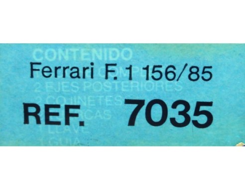 FERRARI F1 156/85 REF.7035 EN CAJA SRS