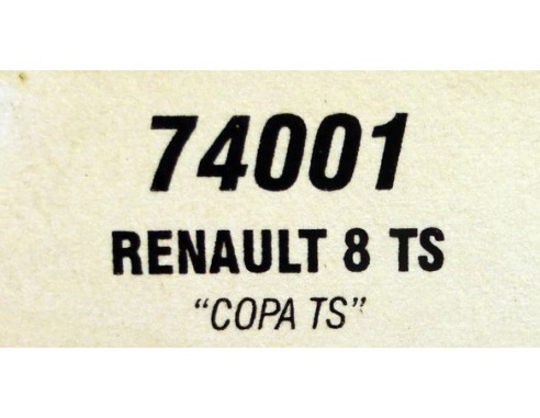 RENAULT 8 TS COPA AZUL RESINA REF.74001 TEAM SLOT