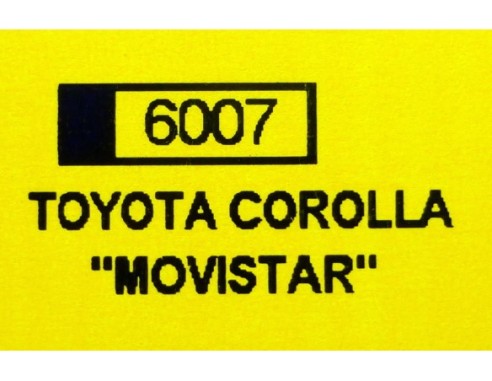TOYOTA COROLLA Nº5 MOVISTAR SAINZ Y MOYA REF.6007 TECNITOYS
