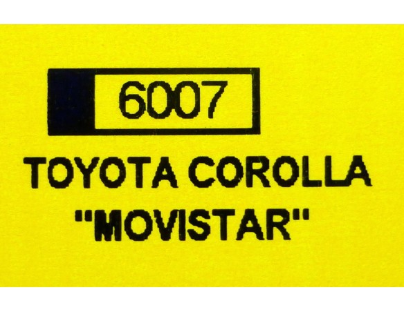 TOYOTA COROLLA Nº5 MOVISTAR SAINZ Y MOYA REF.6007 TECNITOYS