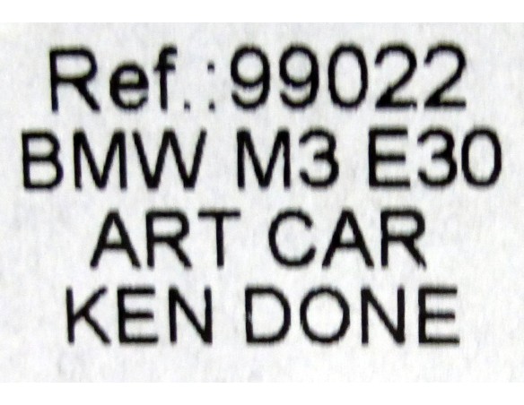 BMW M3 E30 ART CAR KEN DONE REF.99022 FLY