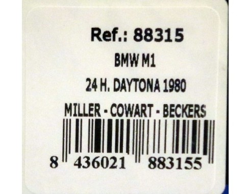 BMW M1 24H.DAYTONA 1980 REF.88315 FLY